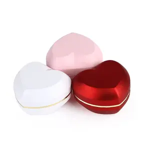 Heart Pu Full Set Nature Small Earring Paper Jewelry No Logo Personalized Fold Round Box Jewelry Packaging Boxes