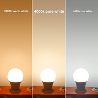 Ampoule LED blanc chaud norme nationale européenne A60, culot E27, baïonnette B22, aluminium et plastique, sans scintillement, alimentation CA