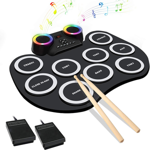 Mini ensemble de jouets en silicone Jazz Cymbales à faible volume <span class=keywords><strong>Caisse</strong></span> <span class=keywords><strong>claire</strong></span> Ensemble de batterie professionnel pour enfants - Product Image 3