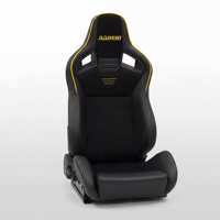 JIABEIR 1039 Sièges de course universels réglables jaune et noir pour simulateur de conduite avec station de jeu et simulateur de glissière