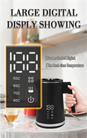 Bouilloire Électrique en Verre à Double Paroi avec Grand Écran Tactile 1500W 2.6L pour la Maison, Idéale pour Faire Bouillir l'Eau (Vente en Gros)