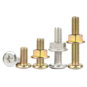 Acier au carbone, couleur zincée, M6 Pf. Vis à tête fraisée plate cruciforme pour meubles métriques - Product Image 1