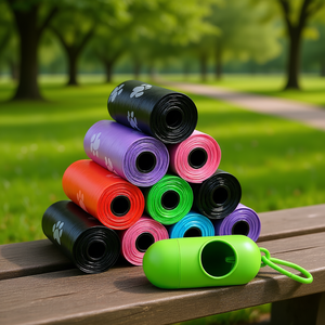 Sacchetti per la raccolta delle deiezioni canine Pawfect, 45 rotoli, 675 pezzi, con dispenser, a prova di perdite, senza profumo, per cani e gatti - Product Image 2