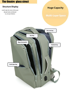 Mochila de <span class=keywords><strong>Viaje</strong></span> de 15.6 Pulgadas, Mochila <span class=keywords><strong>para</strong></span> Computadora Portátil <span class=keywords><strong>para</strong></span> la Universidad, con Puerto de Carga USB, Mochila de Mano <span class=keywords><strong>para</strong></span> Aviones - Product Image 4