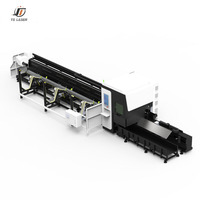 ماكينة قطع الأنابيب بالليزر CNC ذات 5 محاور بطول 12 متر مع شهادة CE، لقطع النحاس/المعادن، مع نظام تحميل أوتوماتيكي بالكامل