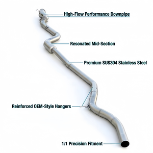 ท่อไอเสียเฮดเดอร์ดาวน์ไปป์ท่อกลางสำหรับ BMW 330E G20 2.0T 2019-2025 <span class=keywords><strong>B48</strong></span> ท่อไอเสียสแตนเลสสตีลเพิ่มประสิทธิภาพ - Product Image 1