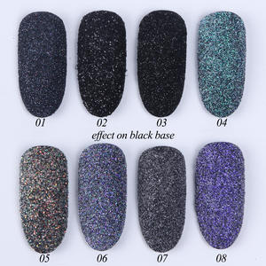 1 Boîte de Poudre à Tremper Noire et Blanche pour Ongles, Pigment Brillant, Poussière Laser, <span class=keywords><strong>Sucre</strong></span>, Paillettes, Décorations <span class=keywords><strong>Manucure</strong></span> - Product Image 2