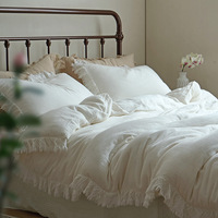 Parure de lit en coton bohème à franges, double gaze respirante, ensemble quatre pièces pour hôtel, taies d'oreiller, taille personnalisée, certifiée OEKO-TEX