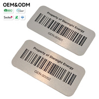 Etiqueta de Aleación de Aluminio 5052 6061 de Alta Resistencia, Adhesivo Industrial, Código QR Conmemorativo Grabado con Láser Personalizado
