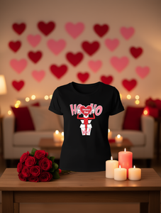 เสื้อยืดคอกลมพิมพ์ลายวันวาเลนไทน์สำหรับผู้หญิง ทรงปกติ แขนสั้น ผ้าฝ้ายเจอร์ซีย์ 100% ซักเครื่องได้ - Product Image 2