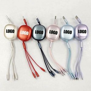 Cable de Carga Rápida USB de 20 W, Cable de Carga Personalizado con Logotipo Luminoso, Cargador Multiusos 3 en 1 para Teléfono - Product Image 3