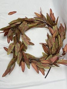Guirlande de feuilles vertes décoratives <span class=keywords><strong>en</strong></span> latex, 1 pièce, sensation tactile, vente <span class=keywords><strong>en</strong></span> gros, feuilles d'<span class=keywords><strong>eucalyptus</strong></span>, vigne - Product Image 3