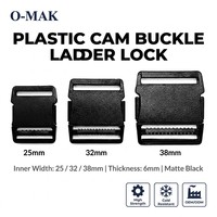 Pengatur Tali Pengunci Plastik Klasik OEM untuk Tas Ransel Taktis, Tas Selempang, dan Koper, Lebar Dalam 25mm 32mm 38mm