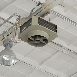 9KW 30000BTU Industrial Techo Unidad de agua caliente Calentador de bobina de ventilador, con salida de chorro, fuerza de viento fuerte y largo alcance - Product Image 3