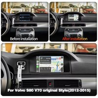 Lecteur multimédia Android 14 Carplay, écran de style voiture d'origine pour Volvo S80 V70 XC70 2012-2015, DSP, GPS, stéréo Bluetooth
