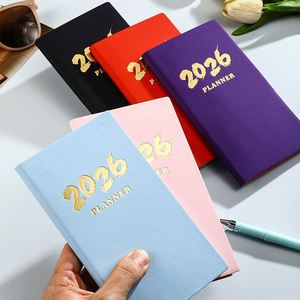 2026 Hardcover Leather Planner Journals Custom Logo <b>A6</b> Business <b>Diary</b> Notebook for Promotion - Product Image 3