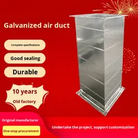 Plaque en acier galvanisé pour conduit en angle rectangulaire, avec bride de fixation standard, bonne étanchéité, durable, pour ventilation de garage montée au plafond