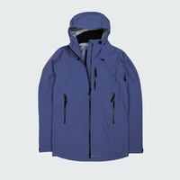 Veste technique imperméable à capuche pour homme, coupe-vent, couleur orange rouille, idéale pour la randonnée, le trekking et les activités de montagne