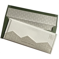 Enveloppe à motifs personnalisés, carte d'invitation rétro en relief, papier spécial, carte d'invitation professionnelle