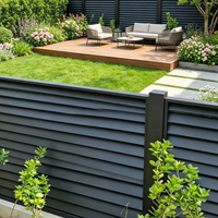 Panneaux de clôture extérieure en aluminium à persiennes verticales personnalisables pour allée, jardin et périmètre de villa