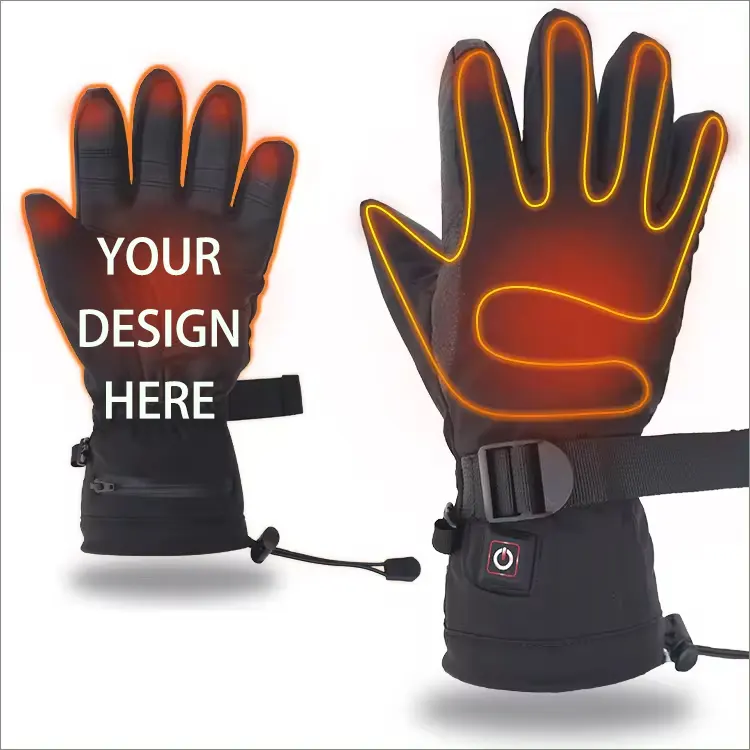 Sarung tangan listrik isi ulang, sarung tangan panas cangkang lunak untuk berkemah ski olahraga memancing untuk kegiatan luar ruangan