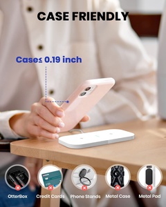 Chargeur universel portable <span class=keywords><strong>2</strong></span> en 1, chargeur sans fil rapide 15W pour téléphone, chargeur sans fil pour <span class=keywords><strong>iPhone</strong></span> - Product Image 4