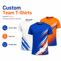 Camisetas Personalizadas con Estampado Completo en Poliéster y Algodón, Camisetas Deportivas Bordadas con Cuello Redondo, Camisetas para Equipos de Eventos