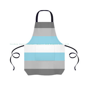 Delantal de cocina con estampado de sublimación <span class=keywords><strong>Gay</strong></span> de orgullo LGBT Demiboy con bolsillo - Product Image 1