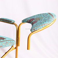 Chaise de prière musulmane rembourrée en métal, pliable, empilable, portable, durable, faite à la main, de marque YIJIN, vente en gros, promotion exceptionnelle