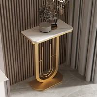 Console en marbre de luxe léger, meuble mural minimaliste moderne pour entrée de maison et salon