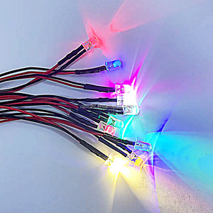 DC <span class=keywords><strong>3v</strong></span> 5v 12v 24v 3mm 5mm Önceden Kablolu Led Işıklar 20cm Kablolu Gösterge Led Diyotları - Product Image 3