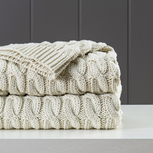 Manta de punto trenzado OEKO-TEX de doble cara con forro Sherpa, venta al por mayor directa de fábrica, fabricante de mantas de punto trenzado para sofá - Product Image 1