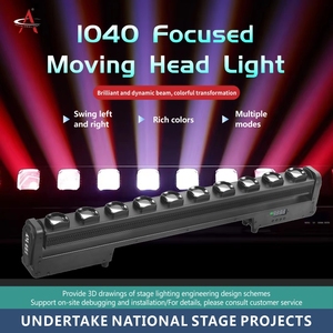 Barre de lumière LED mobile à faisceau 10 yeux 40W RGBW 4-en-1, 3 °   Projecteur à tête mobile DMX512 à faisceau étroit pour DJ, discothèque et éclairage de scène - Product Image 4