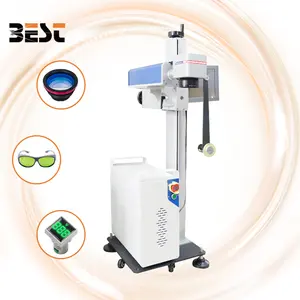 Product Line Flying Fiber Laser Marking Machine For Pet Bottle Laser Printer Engraver