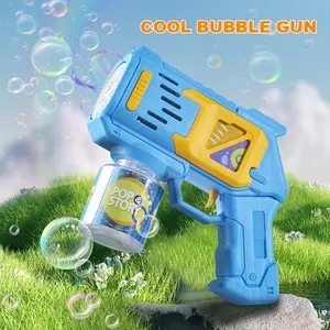 Bubble Gun 2 PCS Bubble Machine Gun with 10 Hole Light for Kids Bubble Blower Blaster for Parties Outdoor Game Plastic Color Box