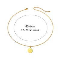Collar con Colgante de Acero Inoxidable con Caligrafía Religiosa Simple de Alá, Joyería Musulmana Islámica Árabe, Venta al por Mayor para Mujeres, Eid Ramadán