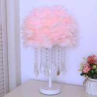 Lampes de table pour plume bureau salon chambre étude décoration moderne intérieur créatif romantique bureau chevet Led cristal