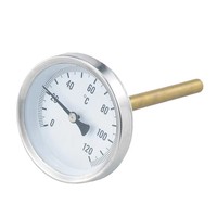 Termómetro Bimetálico para Parrillas, Hornos y Calderas Industriales - Montaje Axial, Personalizable OEM/ODM, Clasificación IP55