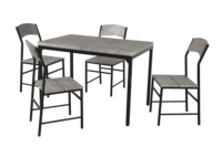 Bswmdf — ensemble de Table à manger gris, mode moderne, une Table et 4 chaises