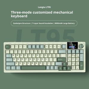 Teclado Mecánico Personalizado de Tres Modos para Juegos, Deportes Electrónicos, Intercambiable en Caliente, Inalámbrico Bluetooth para Oficina y Computadora - Product Image 6