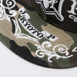Populaire Camo Snapback Cap Flat Bill Hat avec Logo Brodé Structuré Ajusté Camouflage Hip Hop Cap Sport Caps - Product Image 4
