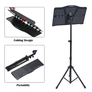 Professional portable music stand best Quality music easel With Carry bag from factory