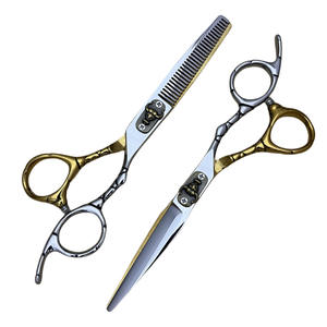 Ciseaux de coiffure Bullhead 6 pouces, ciseaux à effiler en acier inoxydable 440C, pour droitiers, usage professionnel - Product Image 1