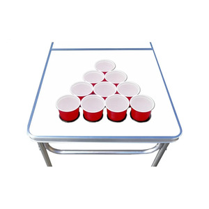 Tavolo da Beer Pong Galleggiante di Alta Qualità Personalizzabile in Alluminio con Superficie Lavagna Cancellabile a Secco e Fori Design Gratuito <span class=keywords><strong>per</strong></span> Uso <span class=keywords><strong>Esterno</strong></span> - Product Image 4