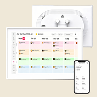 Calendrier intelligent Veidoo au design original, écran tactile numérique en plastique de 10,1 pouces, MP4/MP3, synchronisation cloud WiFi, planificateur familial
