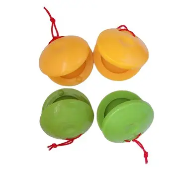 Castanet Instrumentos musicales chinos juguete chico mini percusión castañuelas de plástico