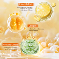 Patchs hydratants pour le contour des yeux à la vitamine C bio, masque hydrogel orange, traitement des cernes, réduit les poches sous les yeux, lisse la peau