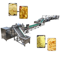 Línea de Producción Continua de Papas Fritas, Máquina Industrial para Hacer Snacks de Papa a la Venta