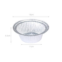 Mini moule rond en aluminium argenté pour tartelettes aux œufs, muffins et puddings - Moule en pulpe écologique
