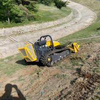 Broyeur forestier industriel à télécommande, diesel, robuste, pour le défrichage des terrains de montagne, autopropulsé, pente de 60 degrés, brosse